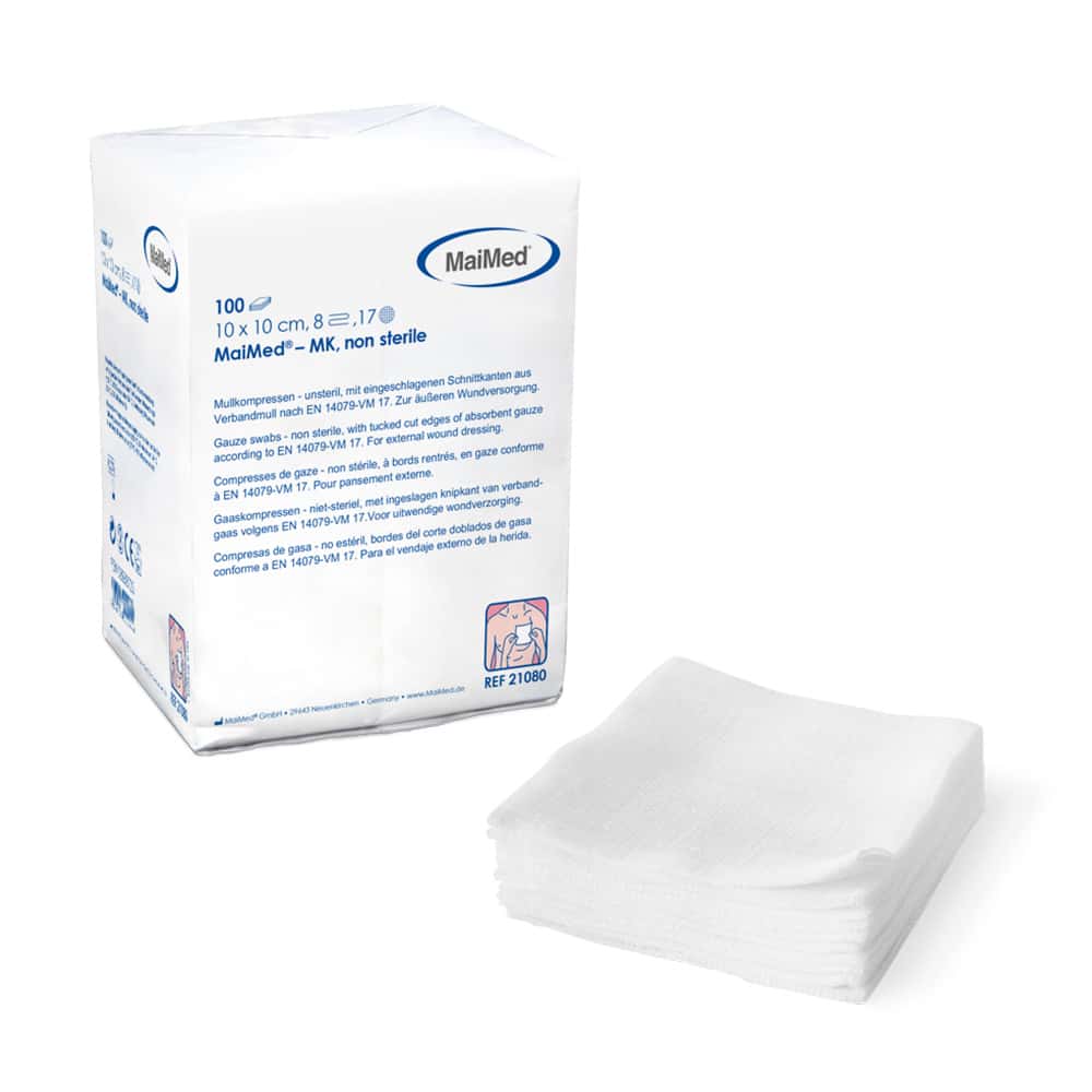 MaiMed® – MK Mullkompressen unsteril, 8-fach MaiMed® – MK Mullkompressen unsteril, 8-fach