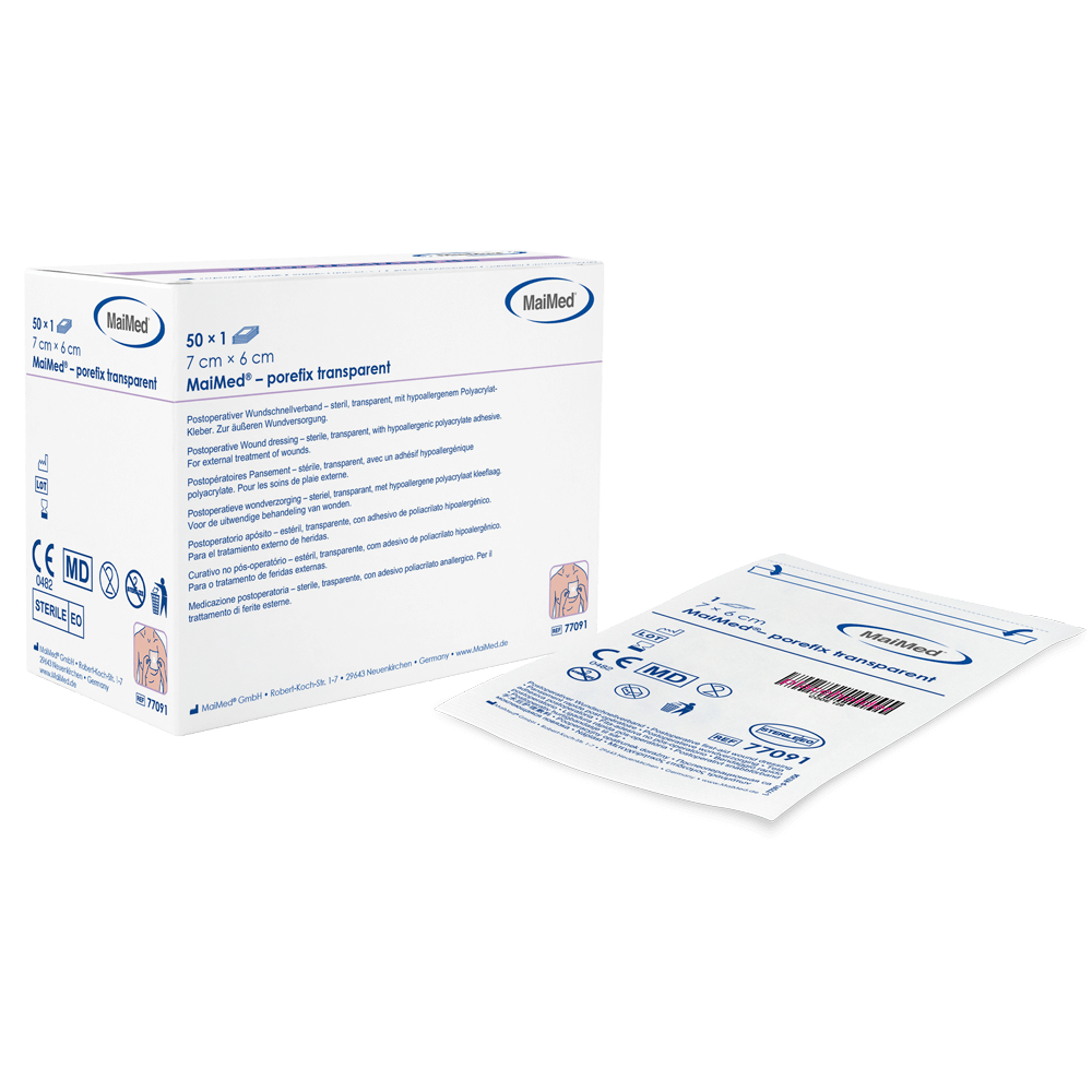 MaiMed® – porefix transparent steriler Wundschnellverband Text