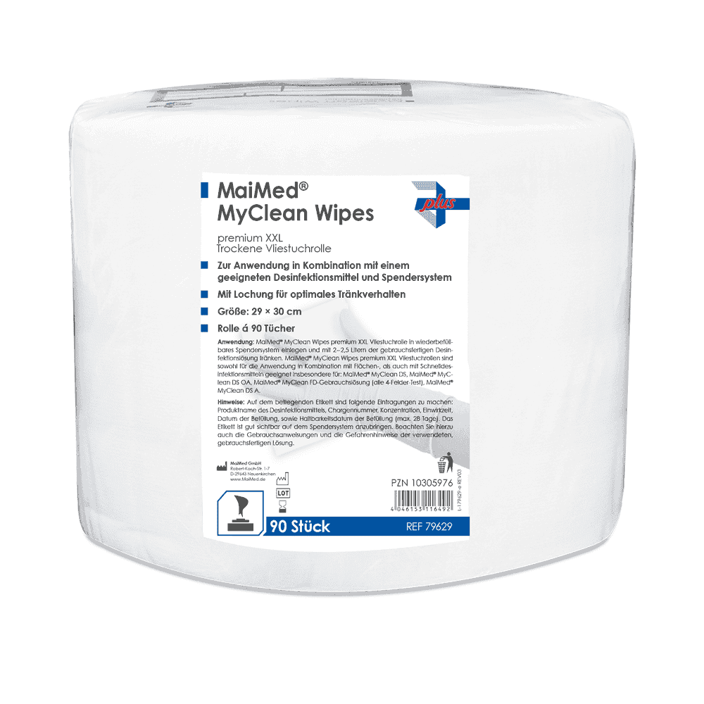 MaiMed-MyClean-Wipes-premium-XXL-90Stk-RGB MaiMed® MyClean Wipes Premium - Trockene Vliestuchrolle