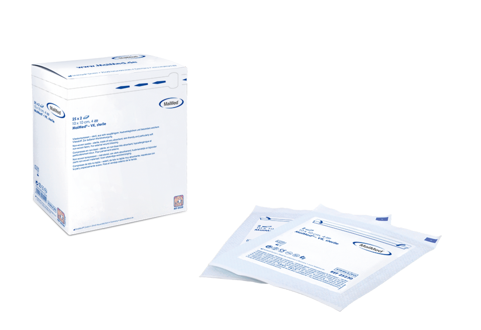 MaiMed® – VK Vlieskompressen steril, 6-fach 