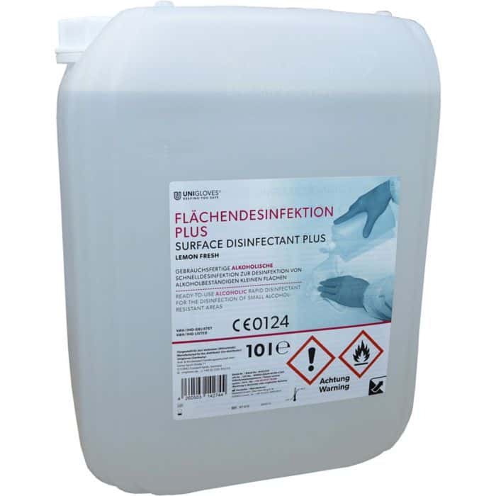 unigloves-flaechendesinfektion-plus-lemon-10L Unigloves Flächendesinfektion PLUS, VAH gelistet