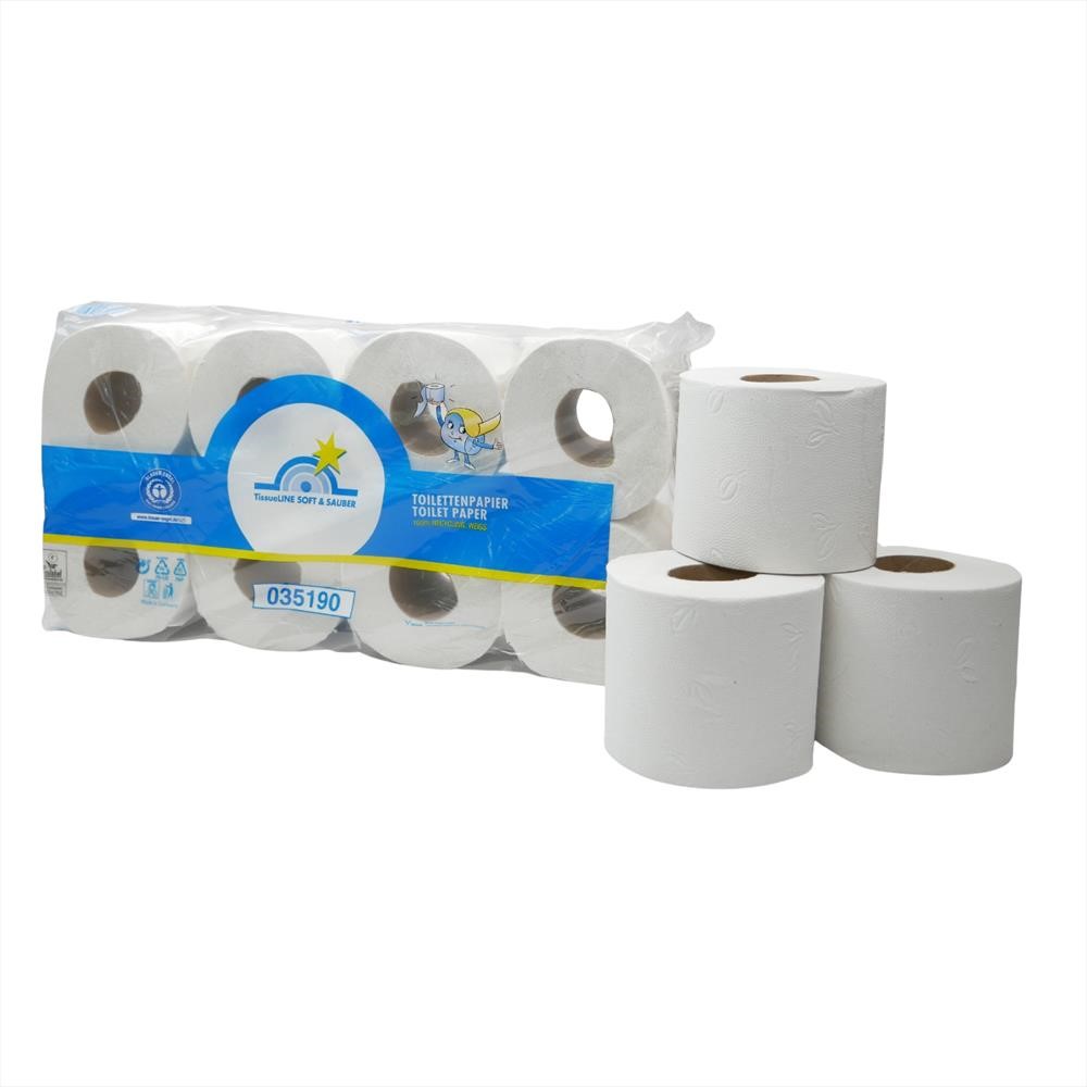 Kurt Müller TissueLine© Toilettenpapier Toilettenpapier, Klopapier, Rollen, Weiß, Packung