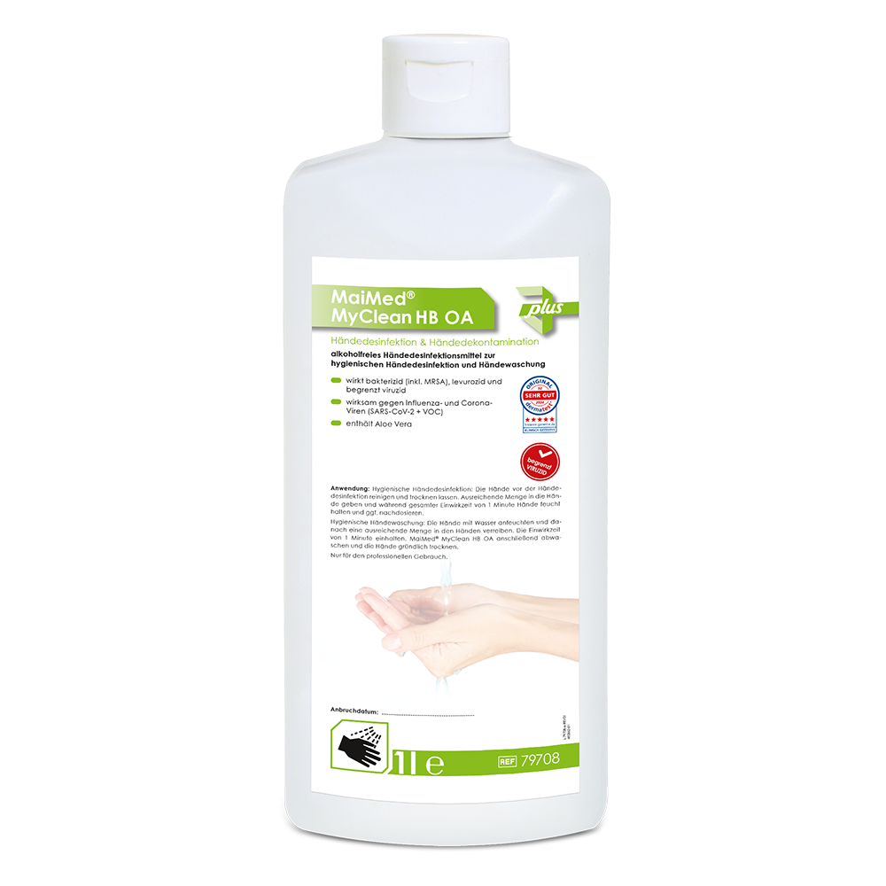 Händedesinfektion, Handreinigung, Desinfektionsmittel, Alkoholfrei, 1 Liter