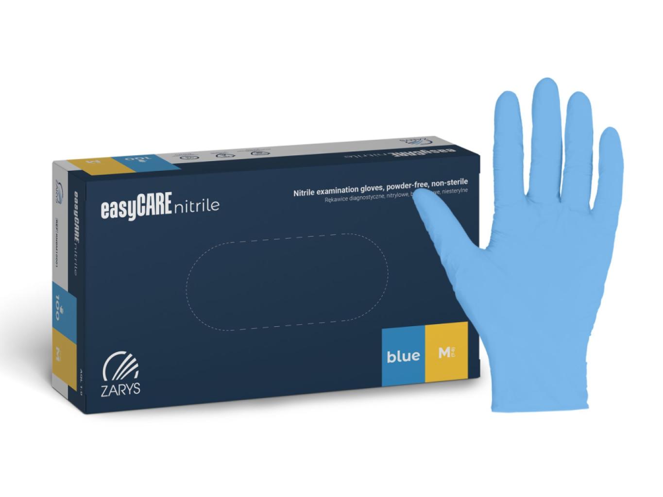 ZARYS easyCARE nitrile Nitrilhandschuhe, blau, Untersuchungshandschuhe, ohne puder, Verpackungskarton