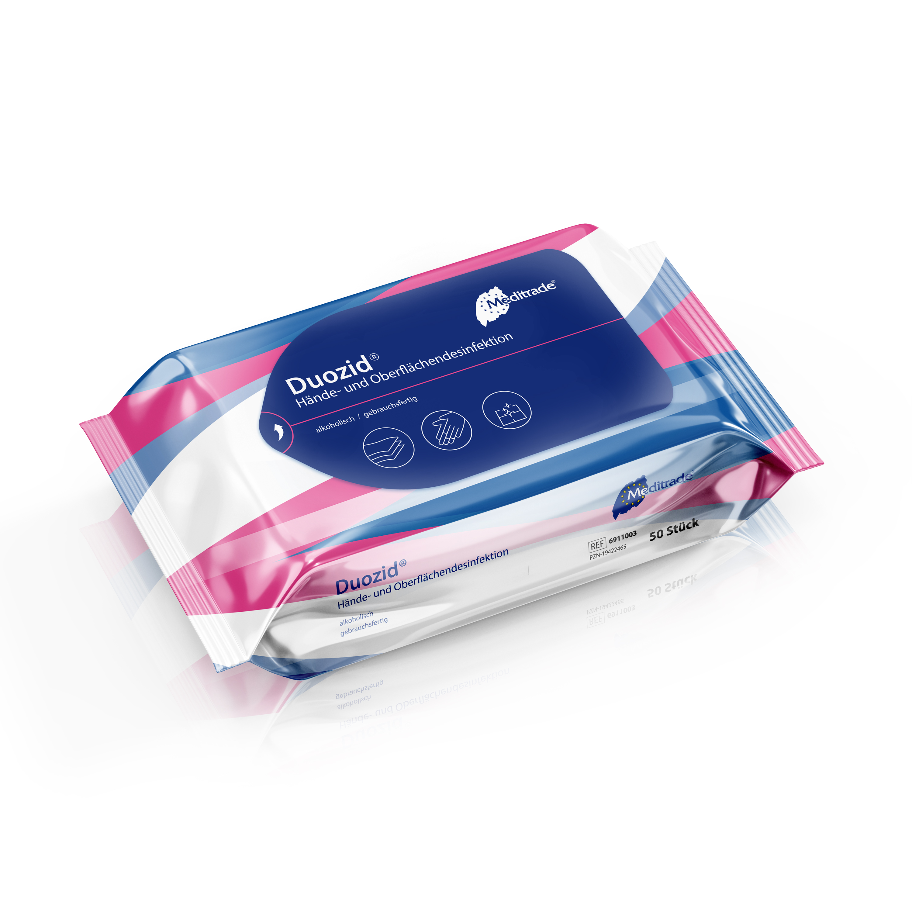 Meditrade Duozid® Hände- und Oberflächeninjektion, Desinfektionshandtücher, Feuchttücher, Duozid, Meditrade